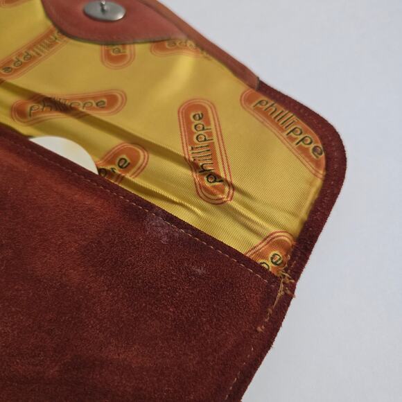 Phillippe Suede Clutch Bag – Vintage, Deadstock, 70s Style, Made in USA - Picture 9 of 10
